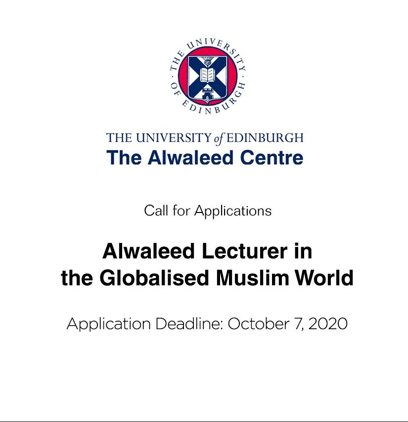 Job Appointment: Alwaleed Lecturer in the Globalised Muslim World