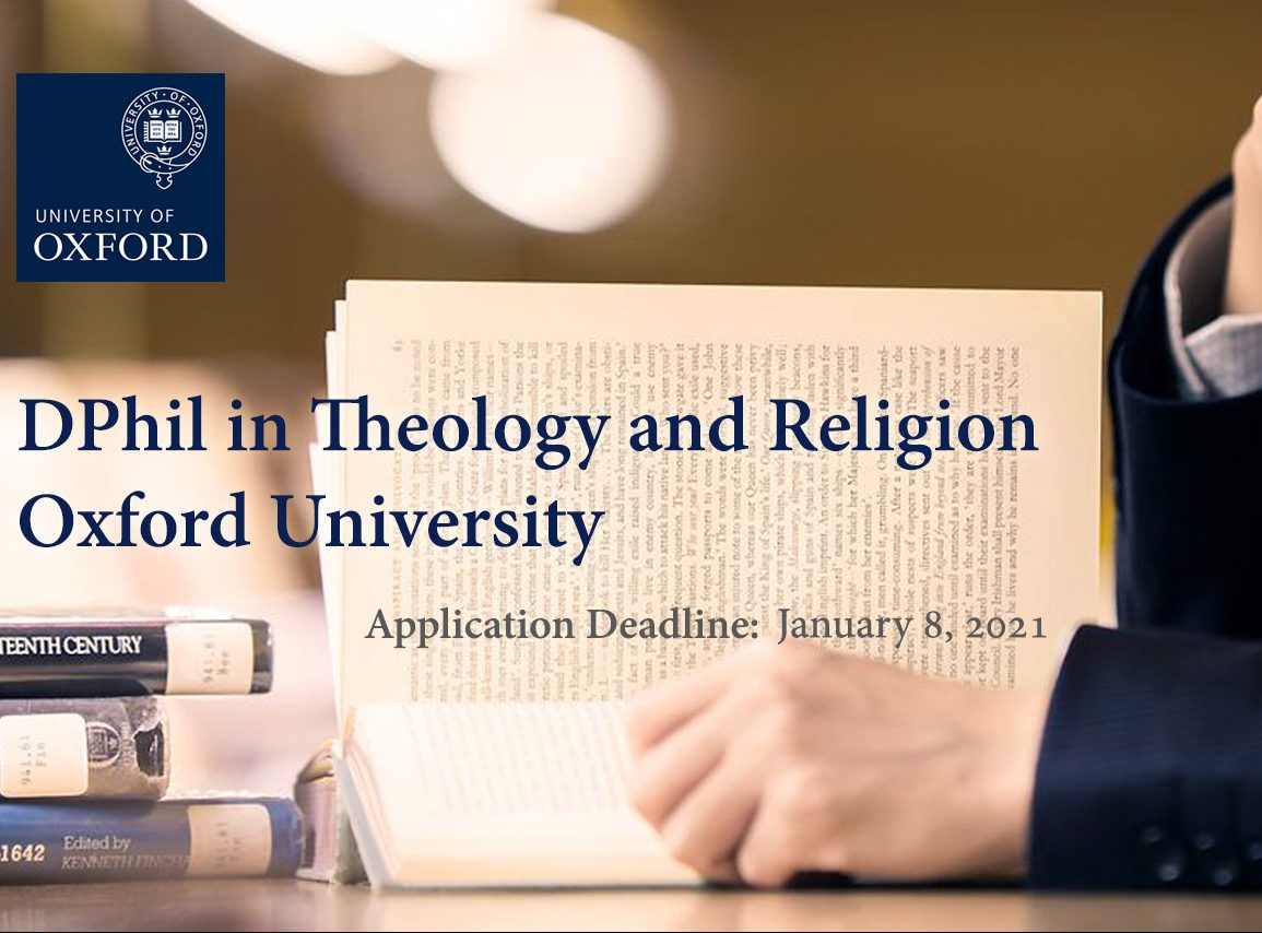 DPhil in Theology and Religion, Oxford University