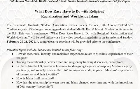 Call for Papers: What Does Race Have to Do with Religion?