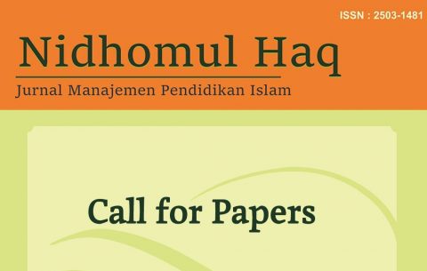 Call for Papers: “Nidhomul Haq: Journal of Islamic Education Management”