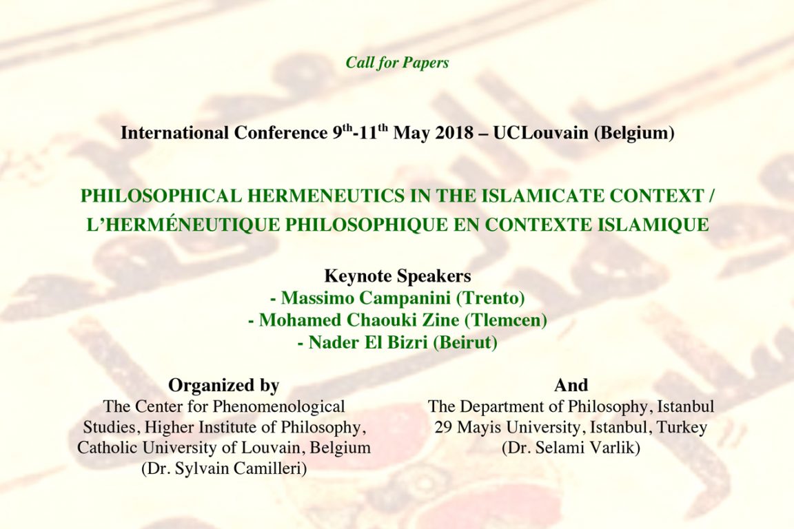 Philosophical Hermeneutics in the Islamicate Context