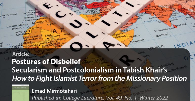 Postures of Disbelief Secularism and Postcolonialism