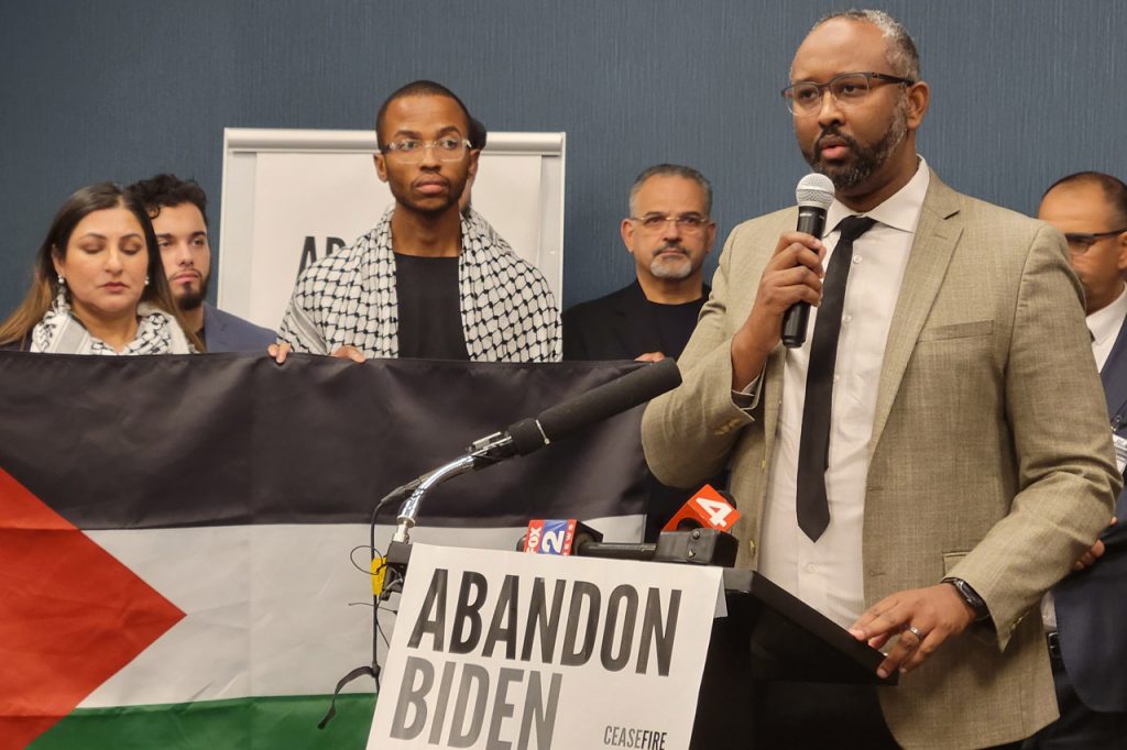 Muslim leaders in swing states pledge to ‘abandon’ Biden over his refusal to call for ceasefire
