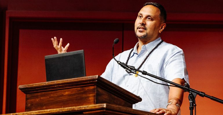 Speaking at Brown, Amer Ahmed shares strategies to confront discrimination, Islamophobia