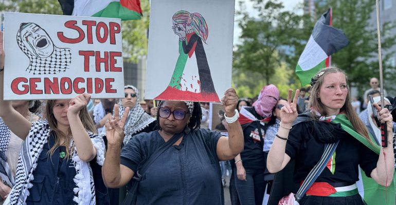 Dutch women stage Mother's Day march in support of Gaza mothers