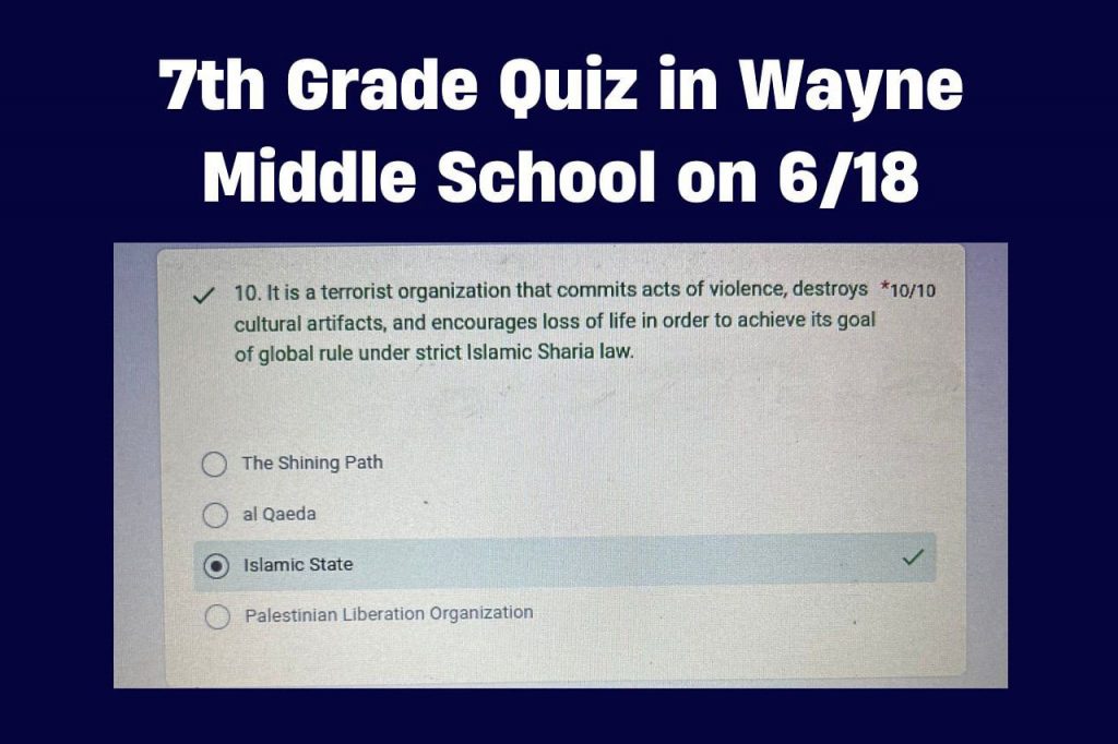 Wayne schools investigate quiz choices some parents found anti-Muslim