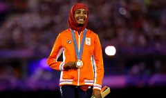 Dutch Olympian wins kudos for donning hijab to collect gold medal