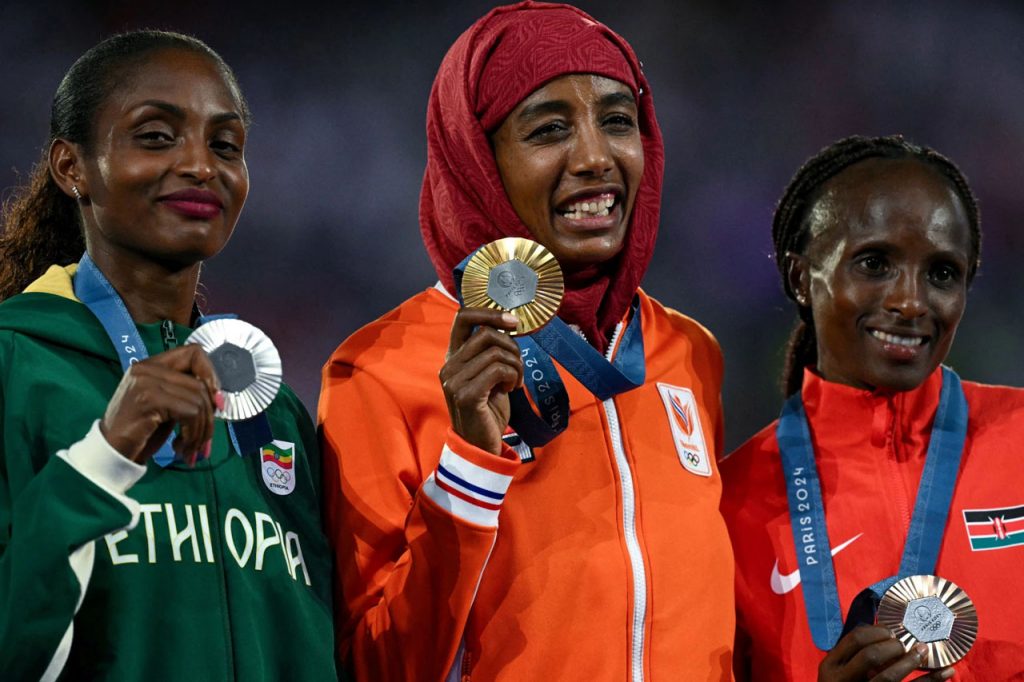 Dutch Olympian wins kudos for donning hijab to collect gold medal