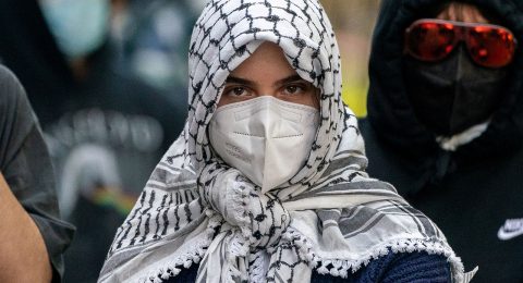 Charges dropped against pro-Palestinian protester arrested under mask ban for wearing a keffiyeh