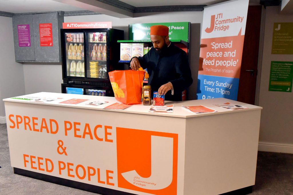 Community fridge at JTI Southfield Square Masjid, Bradford