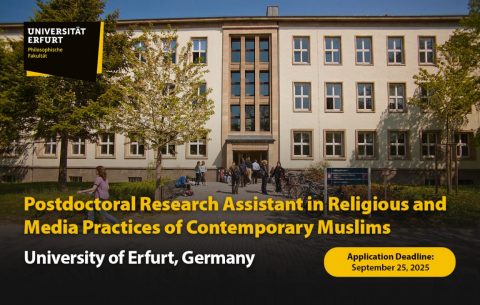 Postdoctoral Research Assistant in Religious and Media Practices of Contemporary Muslims