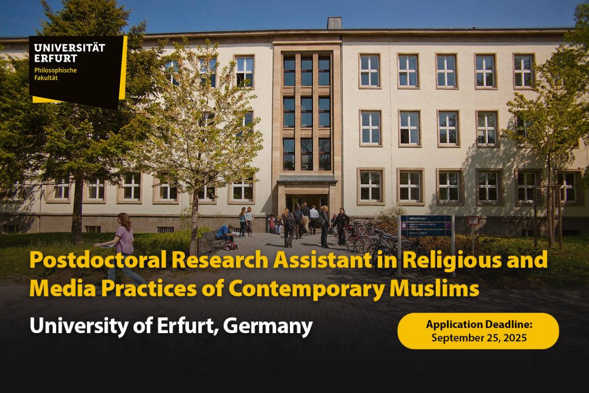 Postdoctoral Research Assistant in Religious and Media Practices of Contemporary Muslims